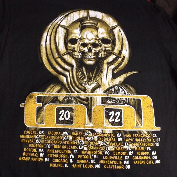 TOOL Tshirt, S/M, Black, 2022 Tour, Distopian Skulls, Black, Short sleeves - Picture 6 of 12